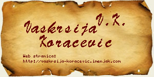 Vaskrsija Koraćević vizit kartica